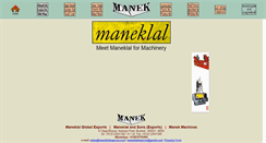 Desktop Screenshot of maneklalexports.com