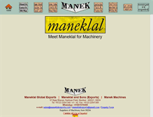 Tablet Screenshot of maneklalexports.com